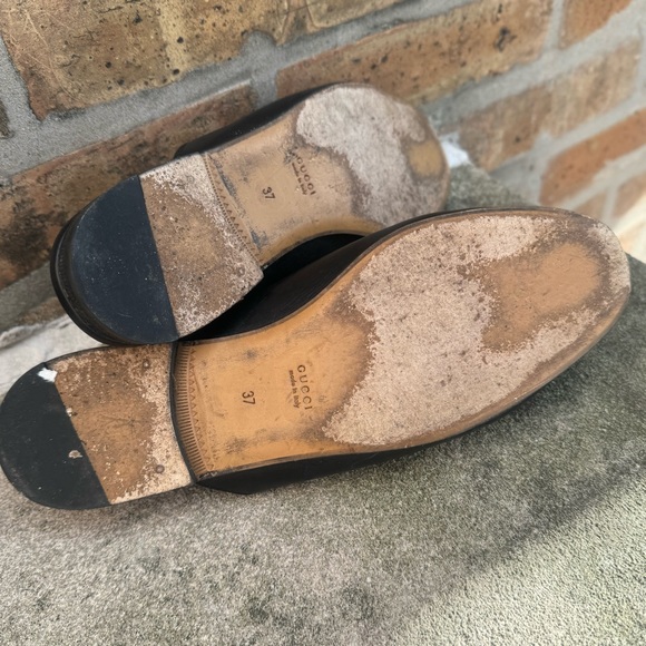 Gucci Princetown Leather Slippers/Mules Sz 37 - Picture 8 of 9